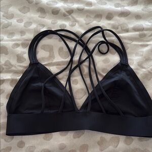 Pink Victoria Secret Chic Black Strappy Bralette